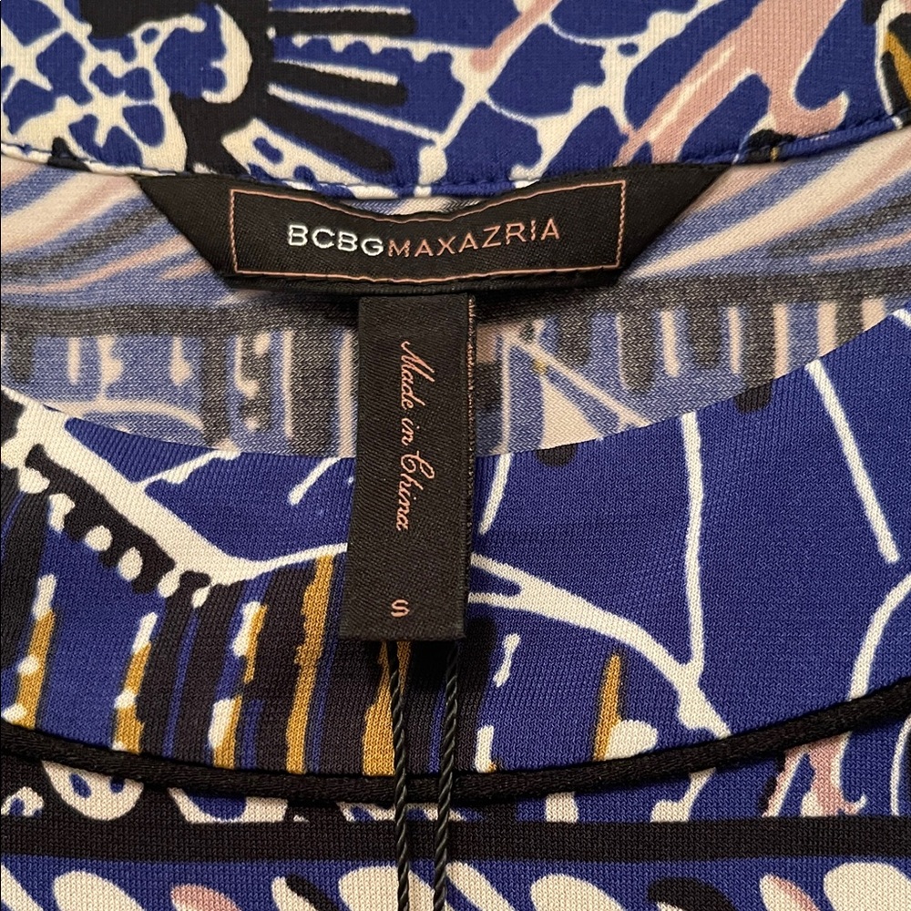 BCBGMaxAzria Multicolor Abstract Pattern Dress - Picture 3 of 4